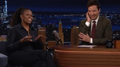 Michelle Obama with Jimmy Fallon on The Tonight Show. Michelle Obama with Jimmy Fallon on The Tonight Show.
