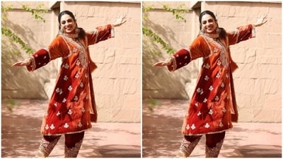 Sobhita shared a slew of pictures a day back from her Delhi press meet for the promotions of Ponniyin Selvan. The actor’s ensemble won the Internet for all the right reasons. (Instagram/@sobhitad) Sobhita shared a slew of pictures a day back from her Delhi press meet for the promotions of Ponniyin Selvan. The actor’s ensemble won the Internet for all the right reasons. (Instagram/@sobhitad)