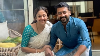 Suriya dedicated his award to wife Jyotika. Suriya dedicated his award to wife Jyotika.