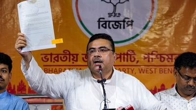 Leader of Opposition in West Bengal Assembly Suvendu Adhikari addresses a press conference Kolkata. (PTI file photo) Leader of Opposition in West Bengal Assembly Suvendu Adhikari addresses a press conference Kolkata. (PTI file photo)