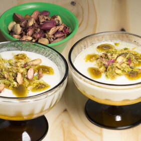 Saffron and Nuts Pannacotta ( Chef Anees Khan ) Saffron and Nuts Pannacotta ( Chef Anees Khan )