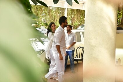 Katrina Kaif and Vicky Kaushal at Aditya Chopra's residence. Katrina Kaif and Vicky Kaushal at Aditya Chopra's residence.