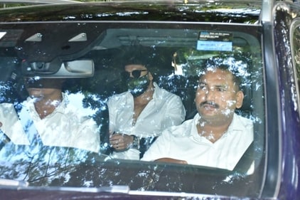 Ranveer Singh in his car. Ranveer Singh in his car.