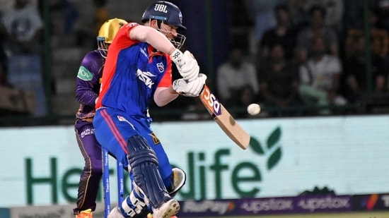 New Delhi, Apr 20 (ANI): Delhi Capitals skipper David Warner plays a shot during the match against Kolkata Knight Riders in the Indian Premier League (IPL) 2023, at Arun Jaitley Stadium, in New Delhi on Thursday. (ANI Photo/ Shrikant Singh)
(Shrikant Singh)