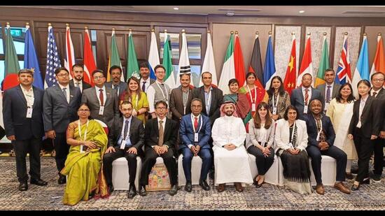 G20 nations participating at Dharamshala round of meetings resolved to cut fossil fuel consumption. (HT Photo)