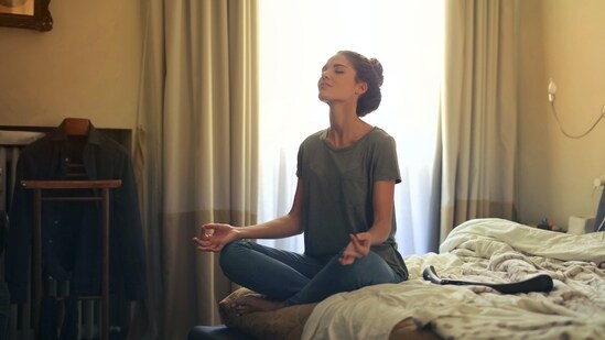 Practice Mindfulness: Adopt mindfulness practices like meditation or deep breathing to lower stress and anxiety levels that are often amplified by smartphone usage.(Pexels)