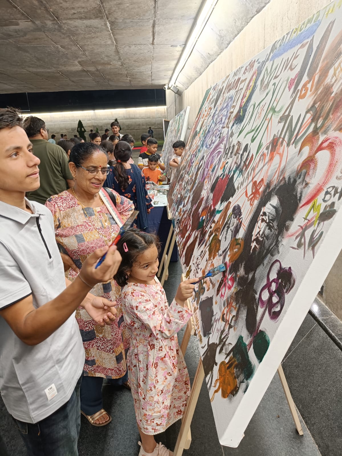 Attendees taking part in an activity