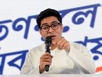 Trinamool Congress MP Abhishek Banerjee addresses a press conference in Kolkata on Thursday. (ANI Photo)