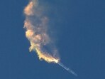 The SpaceX Starship lifts off from the launchpad during a flight test from Starbase in Boca Chica, Texas, on April 20, 2023. - The rocket successfully blasted off at 8:33 am Central Time (1333 GMT). (AFP)