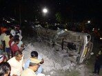 The accident took place on Friday night. The accident took place on Friday night.