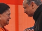 Vasundhara Raje with Ashok Gehlot (File Photo)