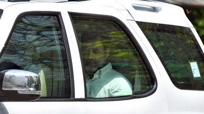 Rahul Gandhi leaving his 12 Tughlaq Lane bungalow residence on Friday. (Ishant ) Rahul Gandhi leaving his 12 Tughlaq Lane bungalow residence on Friday. (Ishant )