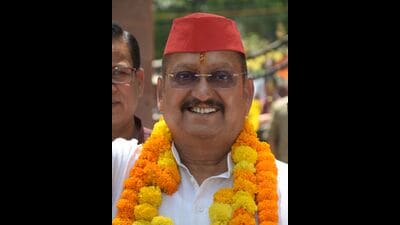 Ajay Srivastava, the Samajwadi Party candidate for Prayagraj mayor poll. (Sourced)