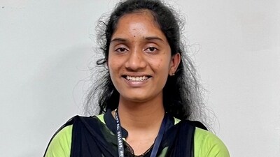 Ananya KA, 18-year-old, Class 12 commerce student at Alvas PU College in Moodbidri, Mangalore. She has topped the Karnataka II PUC exam. The results were announced on Friday, April 21. (Handout) Ananya KA, 18-year-old, Class 12 commerce student at Alvas PU College in Moodbidri, Mangalore. She has topped the Karnataka II PUC exam. The results were announced on Friday, April 21. (Handout)