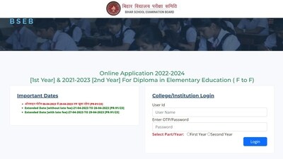 BSEB DElEd 2023 registration date for 1st, 2nd year exam extended till April 26 BSEB DElEd 2023 registration date for 1st, 2nd year exam extended till April 26