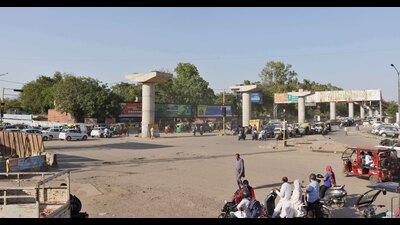 Ludhiana, India – April 21, 2023: A view of Bharat Nagar Chowk in Ludhiana on Friday. (Manish/HT) Ludhiana, India – April 21, 2023: A view of Bharat Nagar Chowk in Ludhiana on Friday. (Manish/HT)