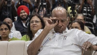 Mumbai, India - Feb. 13, 2020: Ahead of civic elections in Maharashtra, Nationalist Congress Party (NCP) chief Sharad Pawar is set to chair and address a meeting of office workers and bearers for the party's one-day convention in Mumbai's Ghatkopar in Mumbai, India, on Thursday, February 13, 2020. (Photo by Satish Bate/ Hindustan Times) (Hindustan Times) Mumbai, India - Feb. 13, 2020: Ahead of civic elections in Maharashtra, Nationalist Congress Party (NCP) chief Sharad Pawar is set to chair and address a meeting of office workers and bearers for the party's one-day convention in Mumbai's Ghatkopar in Mumbai, India, on Thursday, February 13, 2020. (Photo by Satish Bate/ Hindustan Times) (Hindustan Times)