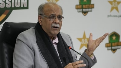Najam Sethi, chairman of Pakistan Cricket Board's management committee, speaks during a press conference in Lahore. (AP) Najam Sethi, chairman of Pakistan Cricket Board's management committee, speaks during a press conference in Lahore. (AP)