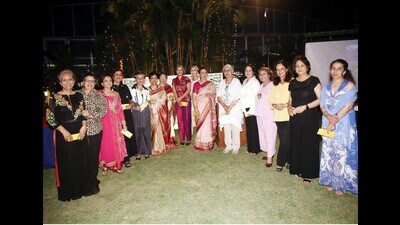 Prize winners of the Lady Captain’s Day tournament with Ashu Singh, the lady captain of Chandigarh Golf Club (sixth from the left) on Thursday evening. (HT Photo) Prize winners of the Lady Captain’s Day tournament with Ashu Singh, the lady captain of Chandigarh Golf Club (sixth from the left) on Thursday evening. (HT Photo)