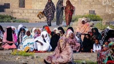 Women gather to pray in Port Sudan, on the first day of Eid al-Fitr, which marks the end of the Muslim fasting month of Ramadan. (AFP) Women gather to pray in Port Sudan, on the first day of Eid al-Fitr, which marks the end of the Muslim fasting month of Ramadan. (AFP)