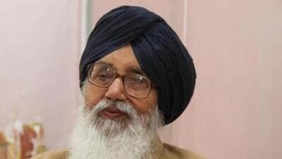 Shiromani Akali Dal (SAD) patriarch and five-time former chief minister Parkash Singh Badal, 95, was admitted to the intensive care unit of a private hospital in Mohali on Friday. (HT file photo)