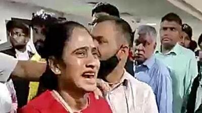 Suspended lawyer Kameshwar Singh, 49, used the gun of his personal security officer (PSO) to shoot at a 42-year-old woman, M Radha, inside the crowded Saket court complex in New Delhi on Friday. (ANI) Suspended lawyer Kameshwar Singh, 49, used the gun of his personal security officer (PSO) to shoot at a 42-year-old woman, M Radha, inside the crowded Saket court complex in New Delhi on Friday. (ANI)