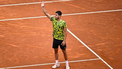 Spain's Carlos Alcaraz celebrates (AFP) Spain's Carlos Alcaraz celebrates (AFP)