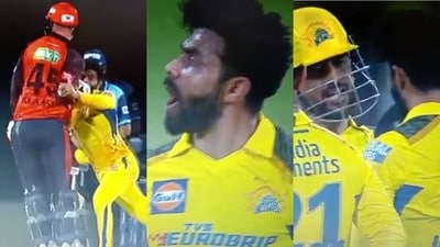 Jadeja clashes with Klassen but Dhoni cools him off Jadeja clashes with Klassen but Dhoni cools him off
