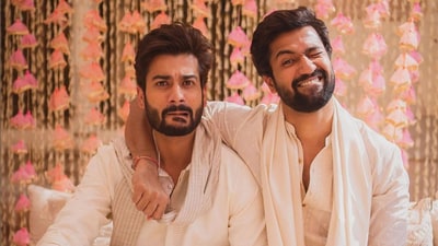 Sunny Kaushal with Vicky Kaushal at latter's wedding. Sunny Kaushal with Vicky Kaushal at latter's wedding.