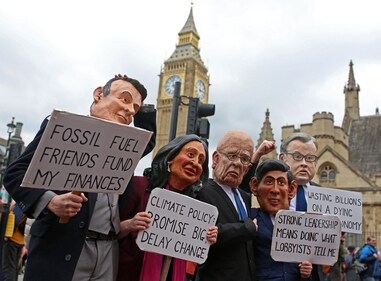Climate activists staging protests Climate activists staging protests