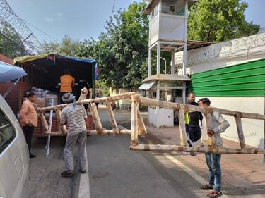 Workers loading Rahul Gandhi's belongings in a truck on Friday. (PTI) Workers loading Rahul Gandhi's belongings in a truck on Friday. (PTI)
