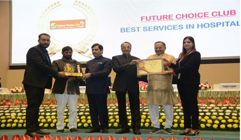 Future Choice Hospitality was awarded at the Atal Achievement Awards, 2022 for achieving Best Services in Hospitality received by Ms Ankita and Mr Subhash Kuar.