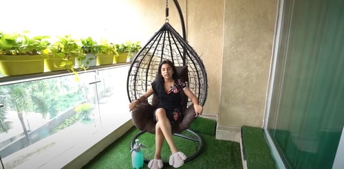 Sumbul Touqeer inside her balcony. Sumbul Touqeer inside her balcony.