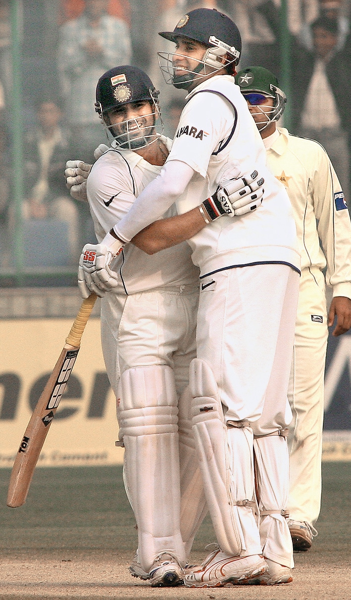 Tendulkar and Laxman in Test whites. (Getty Images) Tendulkar and Laxman in Test whites. (Getty Images)