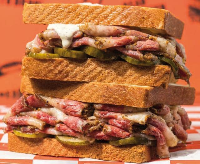 Chef Hussain Shahzad makes good pastrami from buffalo meat. He serves the deli sandwich at Veronica’s in Mumbai. Chef Hussain Shahzad makes good pastrami from buffalo meat. He serves the deli sandwich at Veronica’s in Mumbai.
