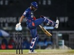 Lucknow Super Giants' KL Rahul gestures during the Indian Premier League (IPL) Twenty20 cricket match between Lucknow Super Giants and Gujarat Titans