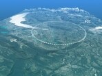 A schematic map showing a possible location for the Future Circular Collider (Image courtesy: CERN)