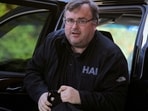 Reid Hoffman, co-founder of Linkedin and venture capitalist, arrives at the annual Allen and Co. Sun Valley media conference in Sun Valley, Idaho. 