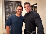 Salman Khan and Aamir Khan posed for a photo on Eid. Salman Khan and Aamir Khan posed for a photo on Eid.