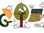 The Doodle featured on Saturday, made entirely from leaves, illustrated a range of actions we can take in our daily lives.
