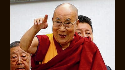 A month after the Dalai Lama’s video clip asking a boy to “suck his tongue” stirred a row, the Buddhist association across the state staged a protest in Shimla on Saturday to condemn social media platforms for “misinterpreting” his remarks. (REUTERS File Photo) A month after the Dalai Lama’s video clip asking a boy to “suck his tongue” stirred a row, the Buddhist association across the state staged a protest in Shimla on Saturday to condemn social media platforms for “misinterpreting” his remarks. (REUTERS File Photo)