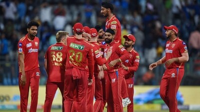 Punjab Kings' players celebrate after winning the Indian Premier League (IPL) Twenty20 cricket match between Mumbai Indians and Punjab Kings (AFP) Punjab Kings' players celebrate after winning the Indian Premier League (IPL) Twenty20 cricket match between Mumbai Indians and Punjab Kings (AFP)
