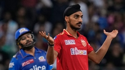 Arshdeep Singh was in fiery form for PBKS and bagged a four-wicket haul. (AP) Arshdeep Singh was in fiery form for PBKS and bagged a four-wicket haul. (AP)