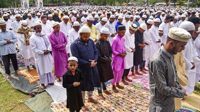 Prime Minister Narendra Modi on Saturday greeted the country on the occasion of Eid-ul-Fitr and prayed for the health and well-being of the people. (PTI) Prime Minister Narendra Modi on Saturday greeted the country on the occasion of Eid-ul-Fitr and prayed for the health and well-being of the people. (PTI)