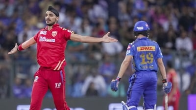 Punjab Kings defeated Mumbai Indians by 13 runs in Match 31 of IPL 2023, at the Wankhede Stadium in Mumbai, on Saturday. (PTI) Punjab Kings defeated Mumbai Indians by 13 runs in Match 31 of IPL 2023, at the Wankhede Stadium in Mumbai, on Saturday. (PTI)