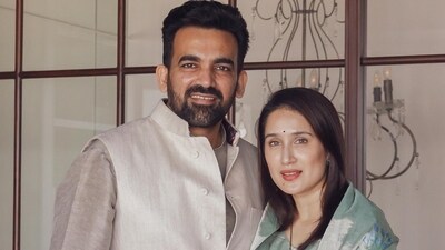 Sagarika Ghatge shared pictures with her husband Zaheer Khan on Instagram on Eid. Zaheer opted for a grey ethnic wear while Sagarika was seen in a green outfit. She wrote, "Eid Mubarak!! Wishing everyone good health, peace, and success on this auspicious day." Sagarika Ghatge shared pictures with her husband Zaheer Khan on Instagram on Eid. Zaheer opted for a grey ethnic wear while Sagarika was seen in a green outfit. She wrote, "Eid Mubarak!! Wishing everyone good health, peace, and success on this auspicious day."