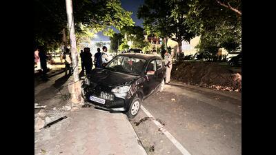 The car driver, who had fled the scene leaving his vehicle behind, was eventually arrested and later released on bail. (HT Photo)