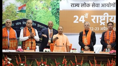 U.P. chief minister Yogi Adityanath at the 24th national conference of the chairmen of state public service commissions on Saturday. (Sourced) U.P. chief minister Yogi Adityanath at the 24th national conference of the chairmen of state public service commissions on Saturday. (Sourced)