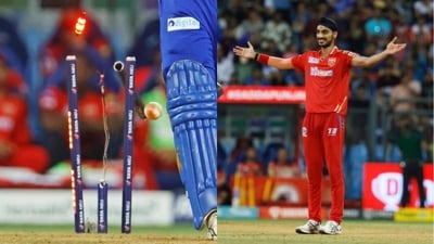 Arshdeep Singh breaks middle stump twice to produce insane last over brilliance Arshdeep Singh breaks middle stump twice to produce insane last over brilliance