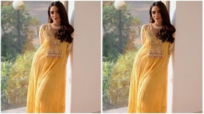 “When in Kerala..sunny side up! Lovely interaction with the press in Kochi,” Sobhita captioned her pictures as she painted Instagram in shades of yellow. (Instagram/@sobhitad) “When in Kerala..sunny side up! Lovely interaction with the press in Kochi,” Sobhita captioned her pictures as she painted Instagram in shades of yellow. (Instagram/@sobhitad)